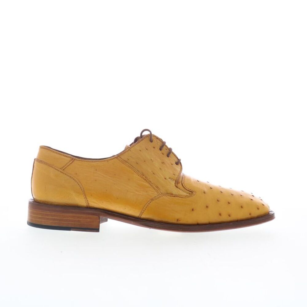 Ferrini Mens FQ Ostrich 2353 121 Yellow Shoes (NWT)